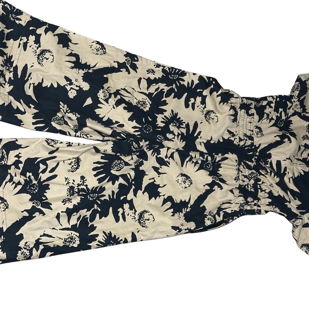 Anthropologie Black and Tan Floral Jumpsuit - Picture 5 of 5